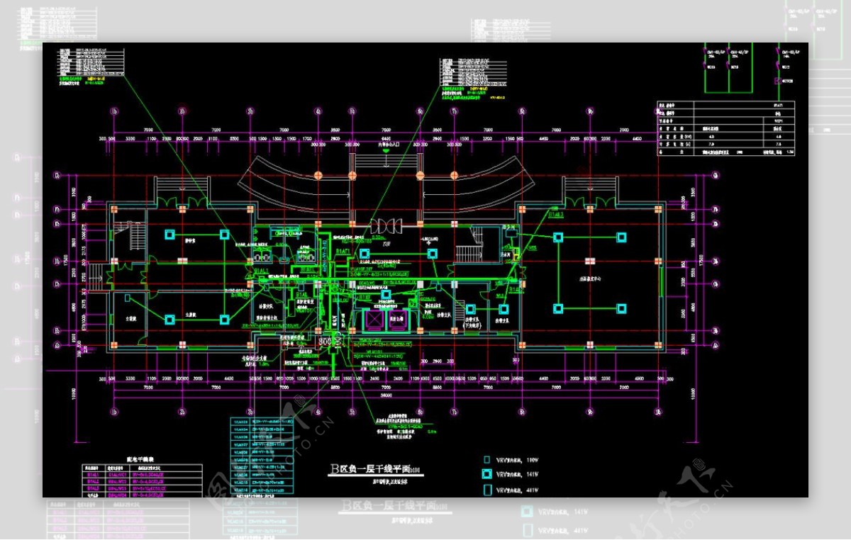 B区负一层干线平面图片