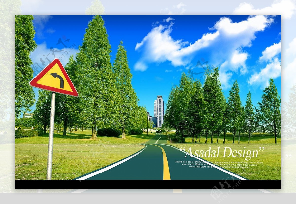 城市绿化景观PSD分层模板图片