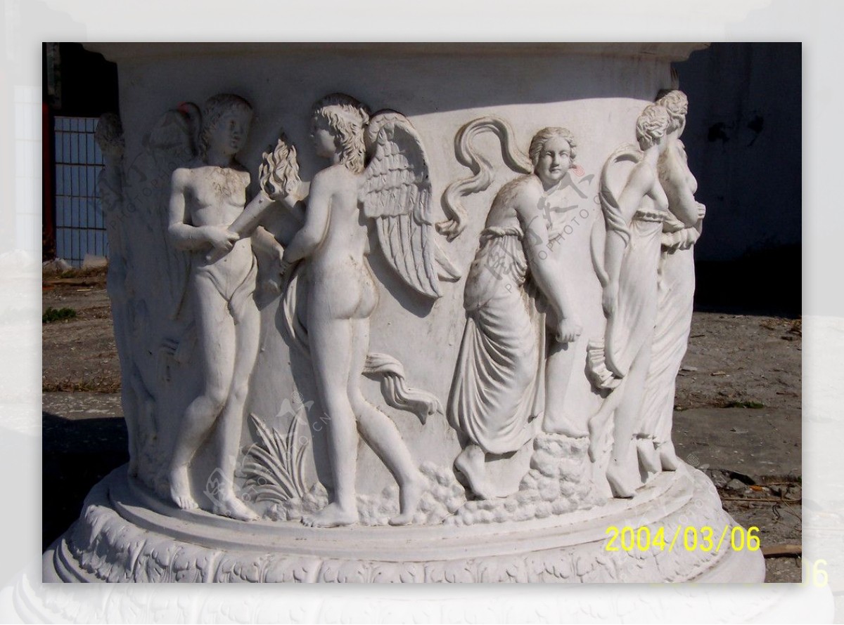 欧式人体浮雕喷泉图片