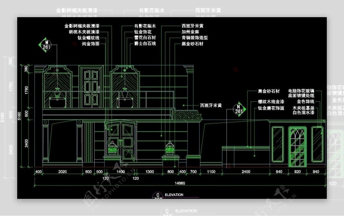 CAD别墅设计素材图片