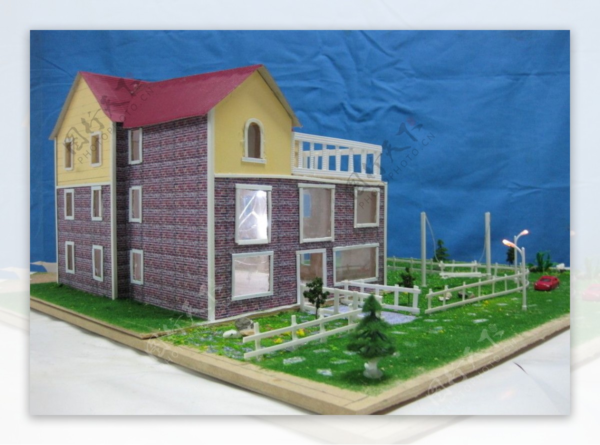 别墅模型照片图片