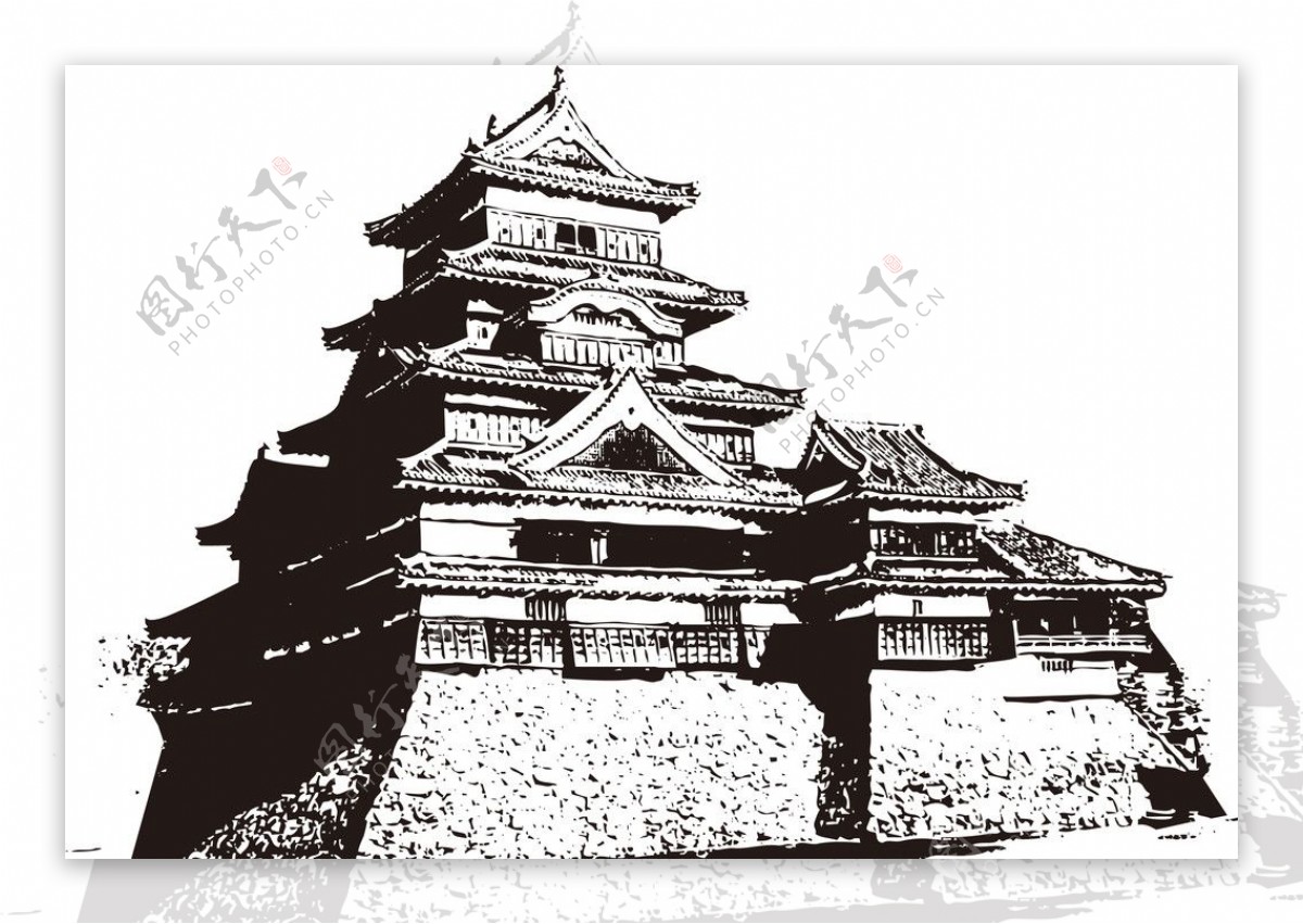 日本古代建筑图片