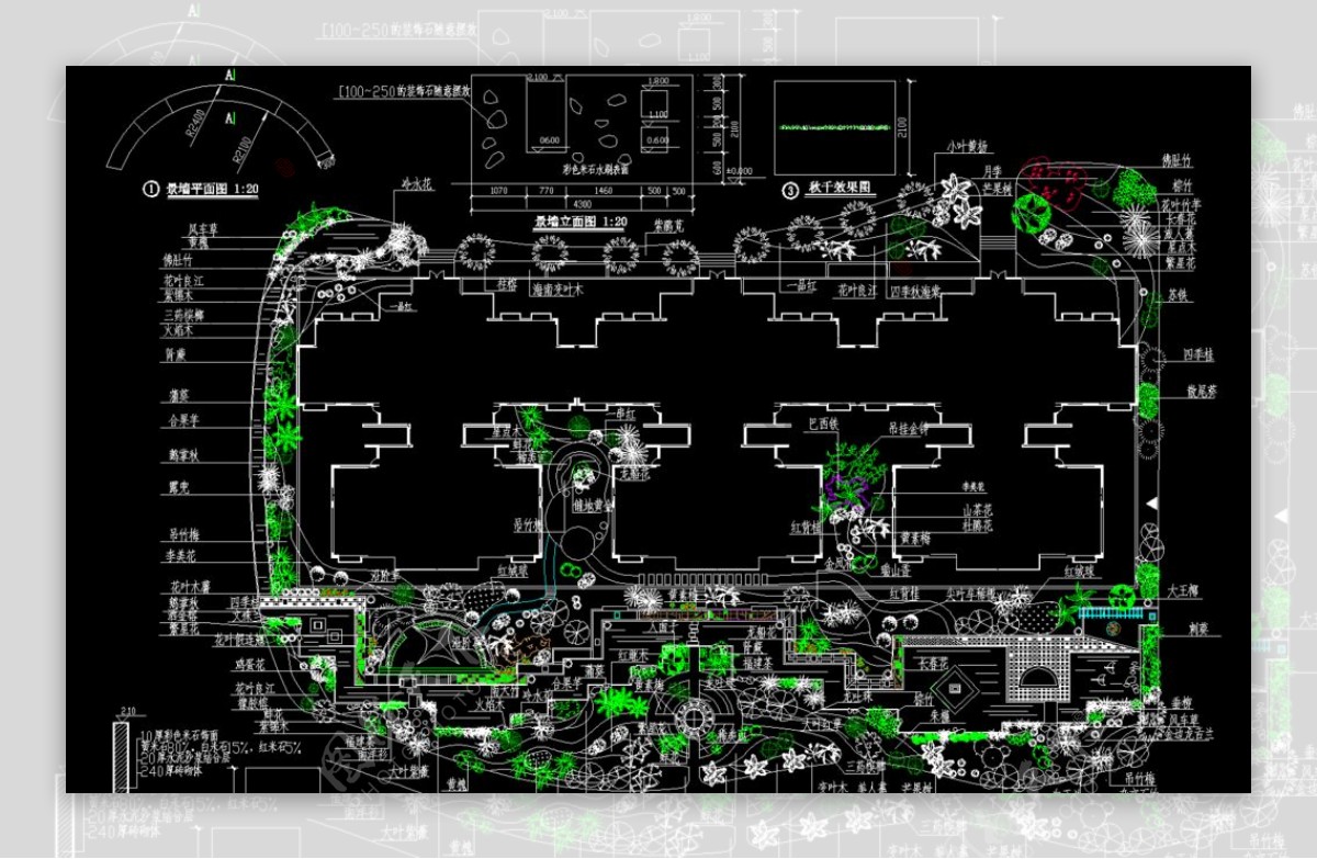 公园景观千千园绿化总平面图片