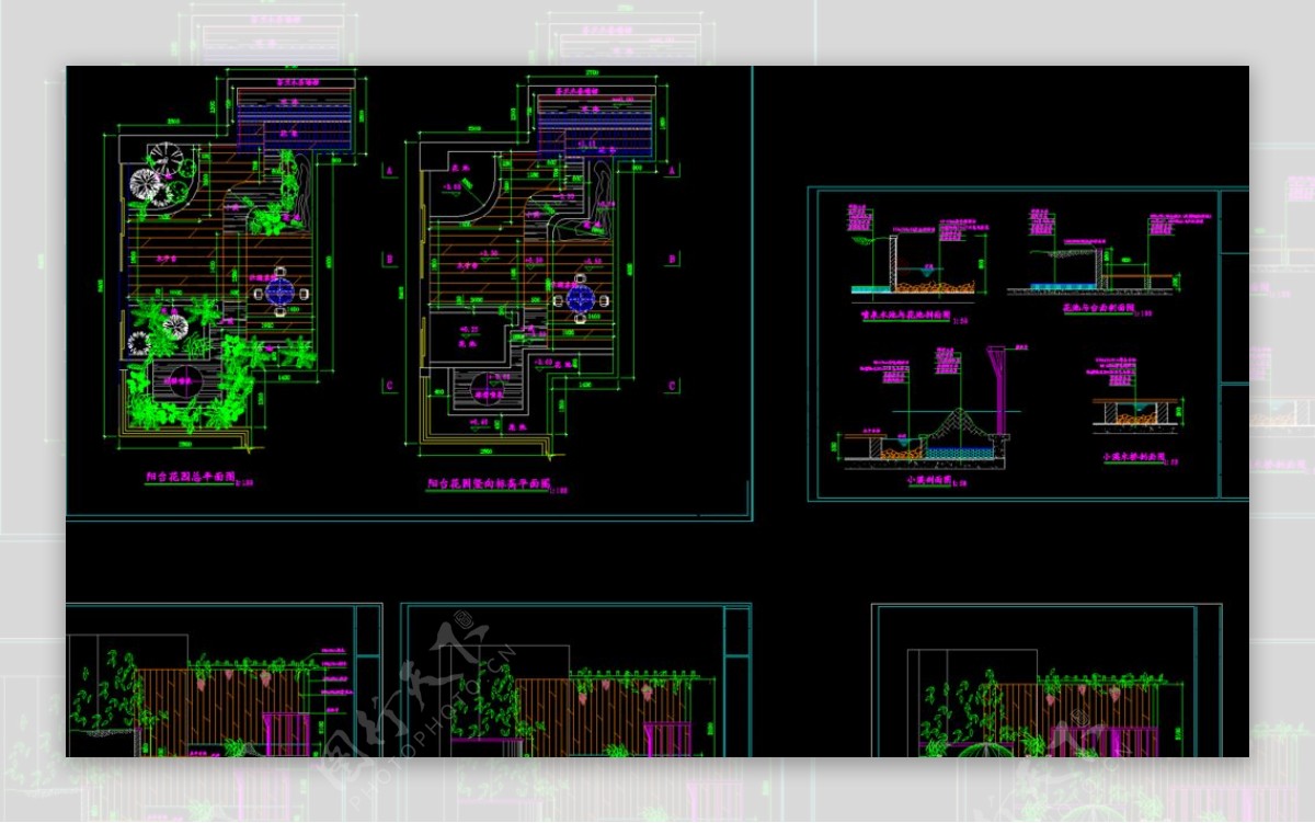 公园广场花园施工图纸图片