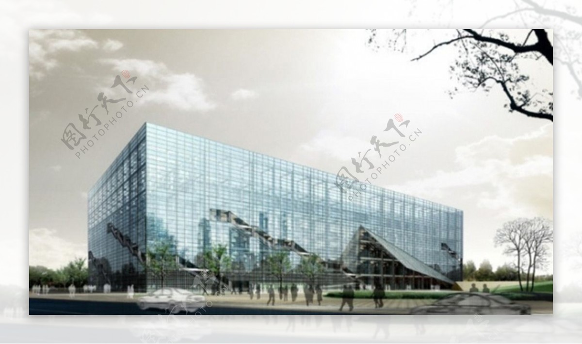 玻璃建筑大厦3D模型图片