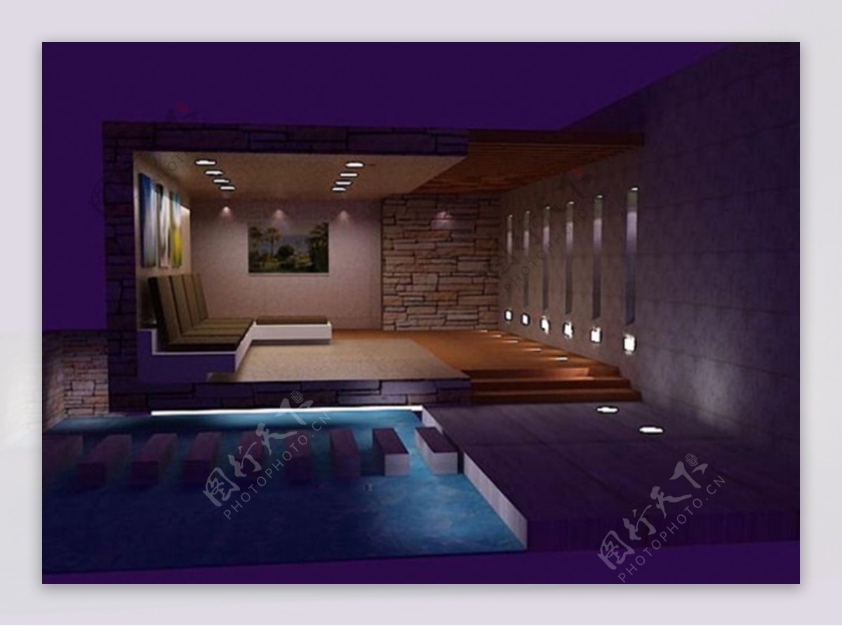 水边小厅3D模型图片