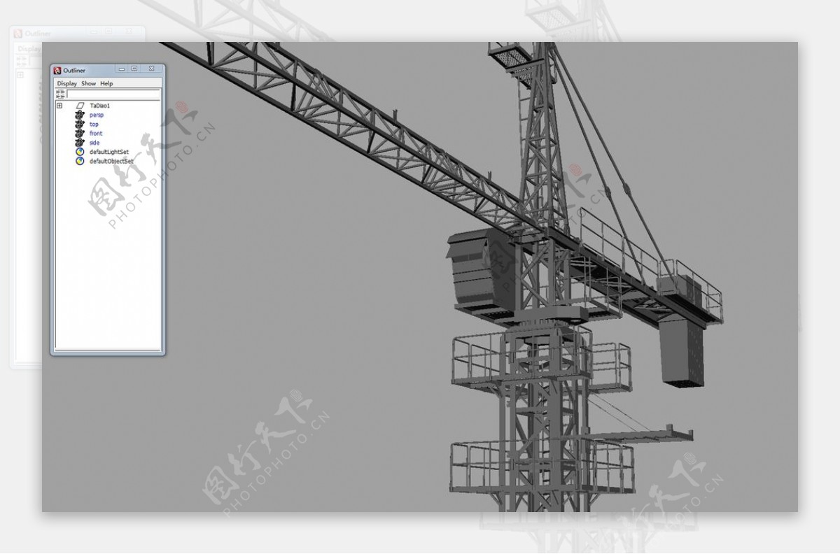 高精塔吊Maya模型图片