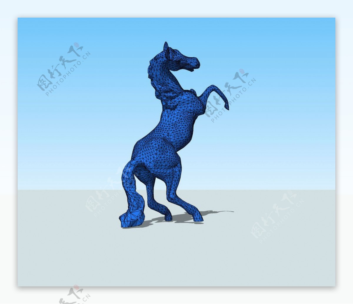 蓝马3D模型图片