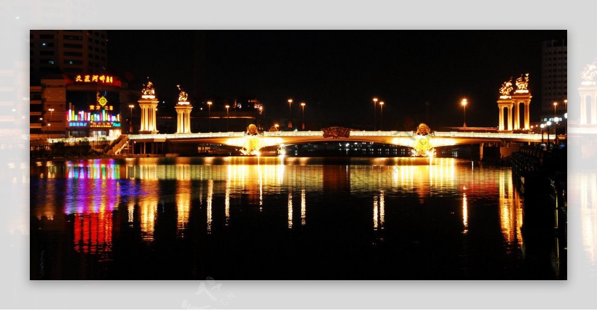 大光明桥夜景图片