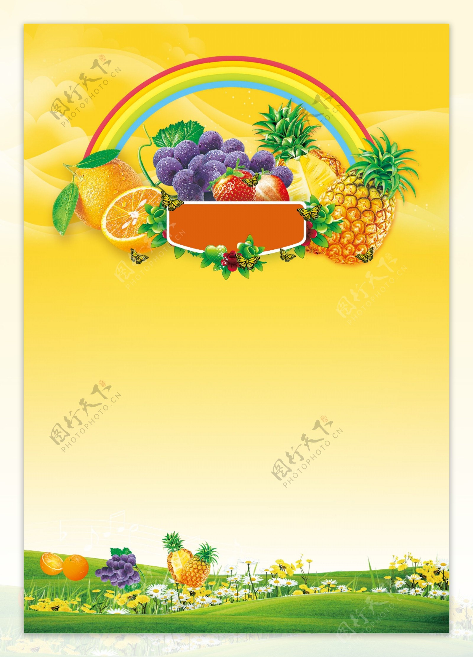 阳光新鲜水果拼盘图片