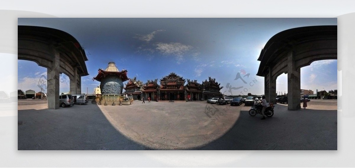 台湾北港财神庙全景图图片