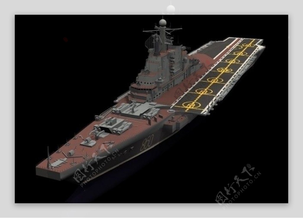 航空母舰3D模型素材图片