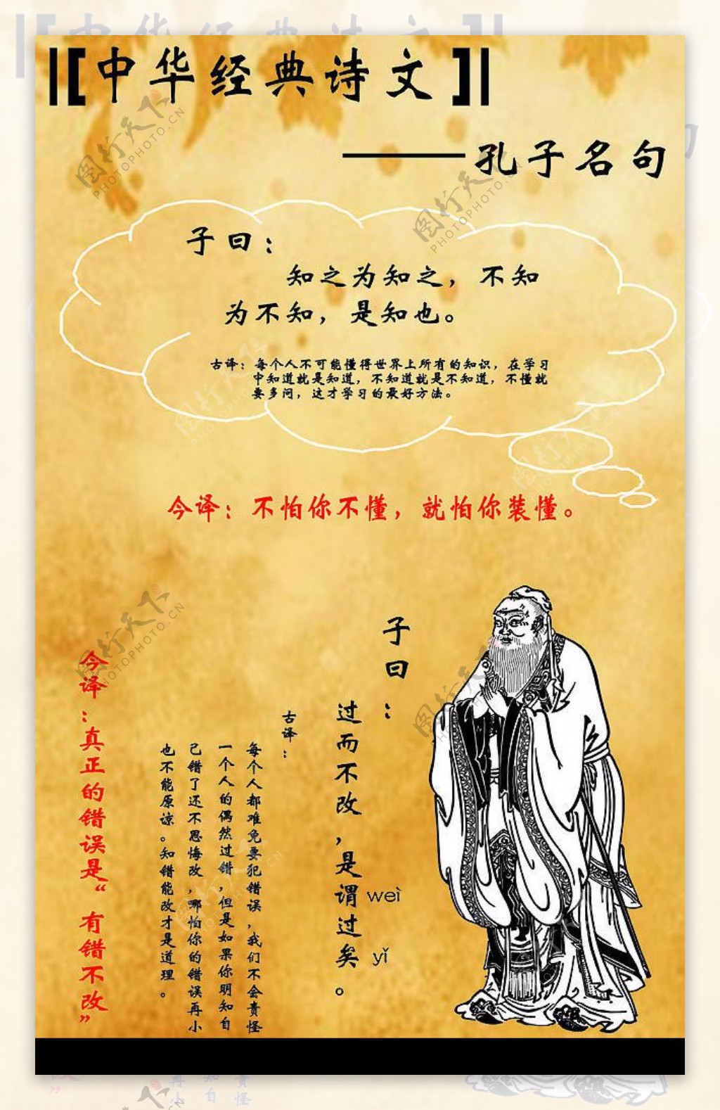孔子中华经典诗文图片