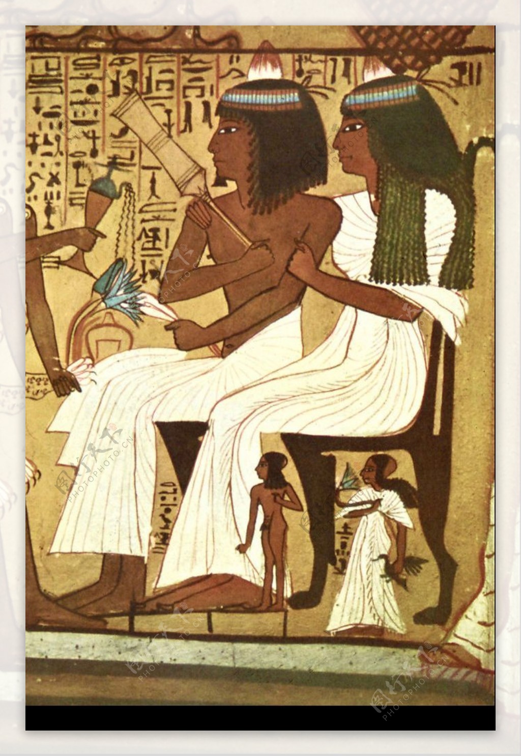埃及壁画法老王后图片