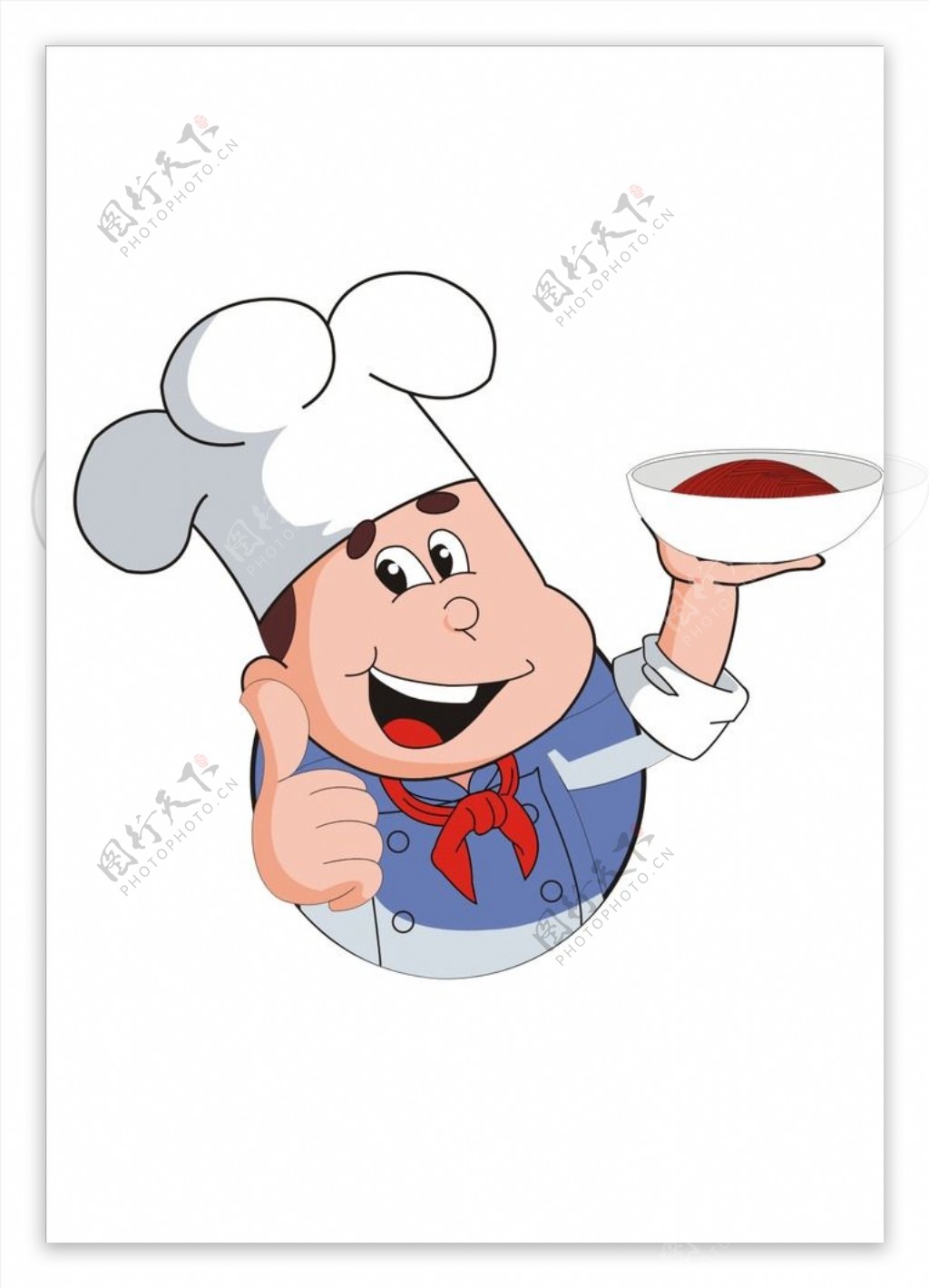 端面碗的小厨师图片