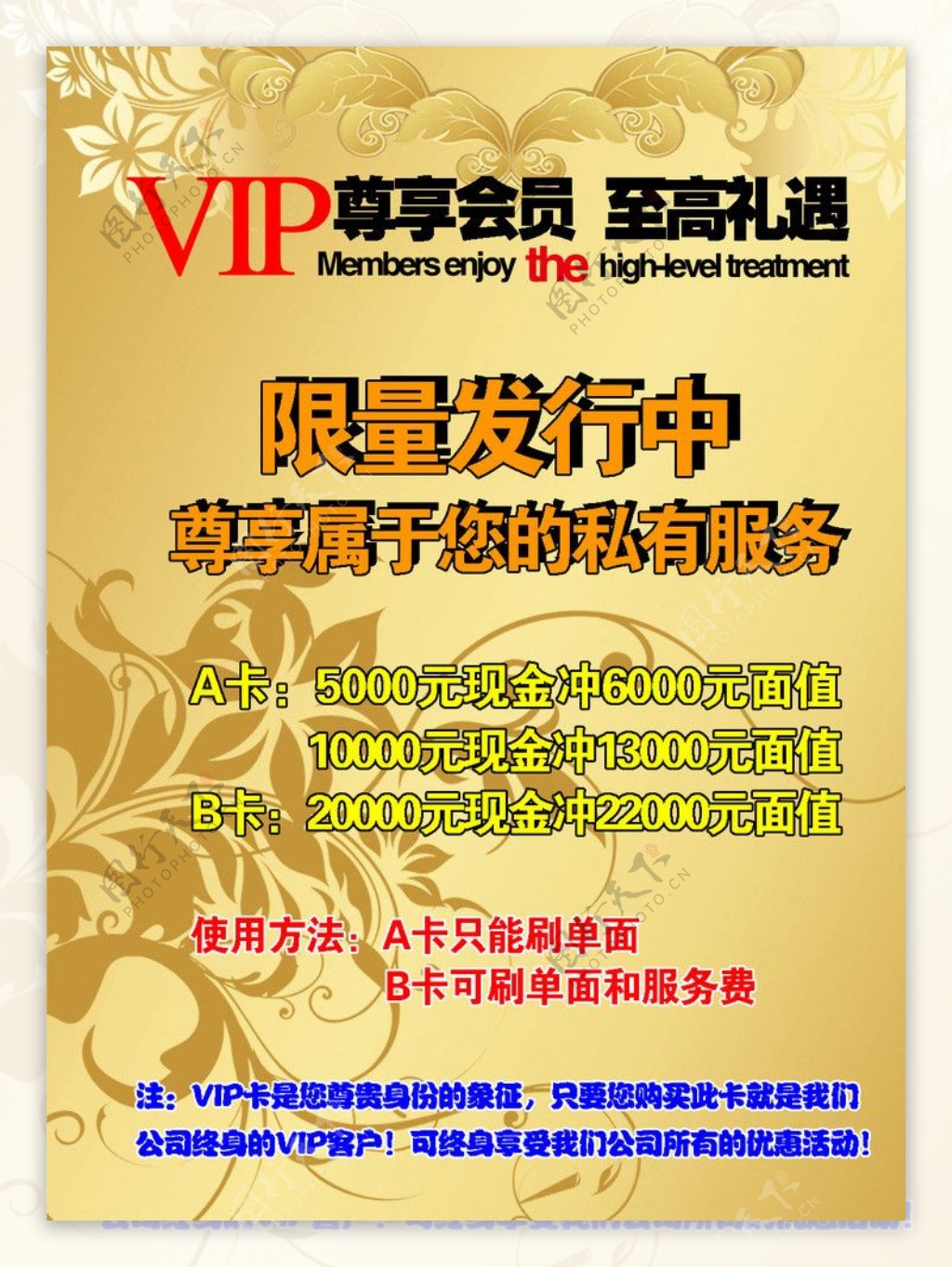 VIP会员卡图片