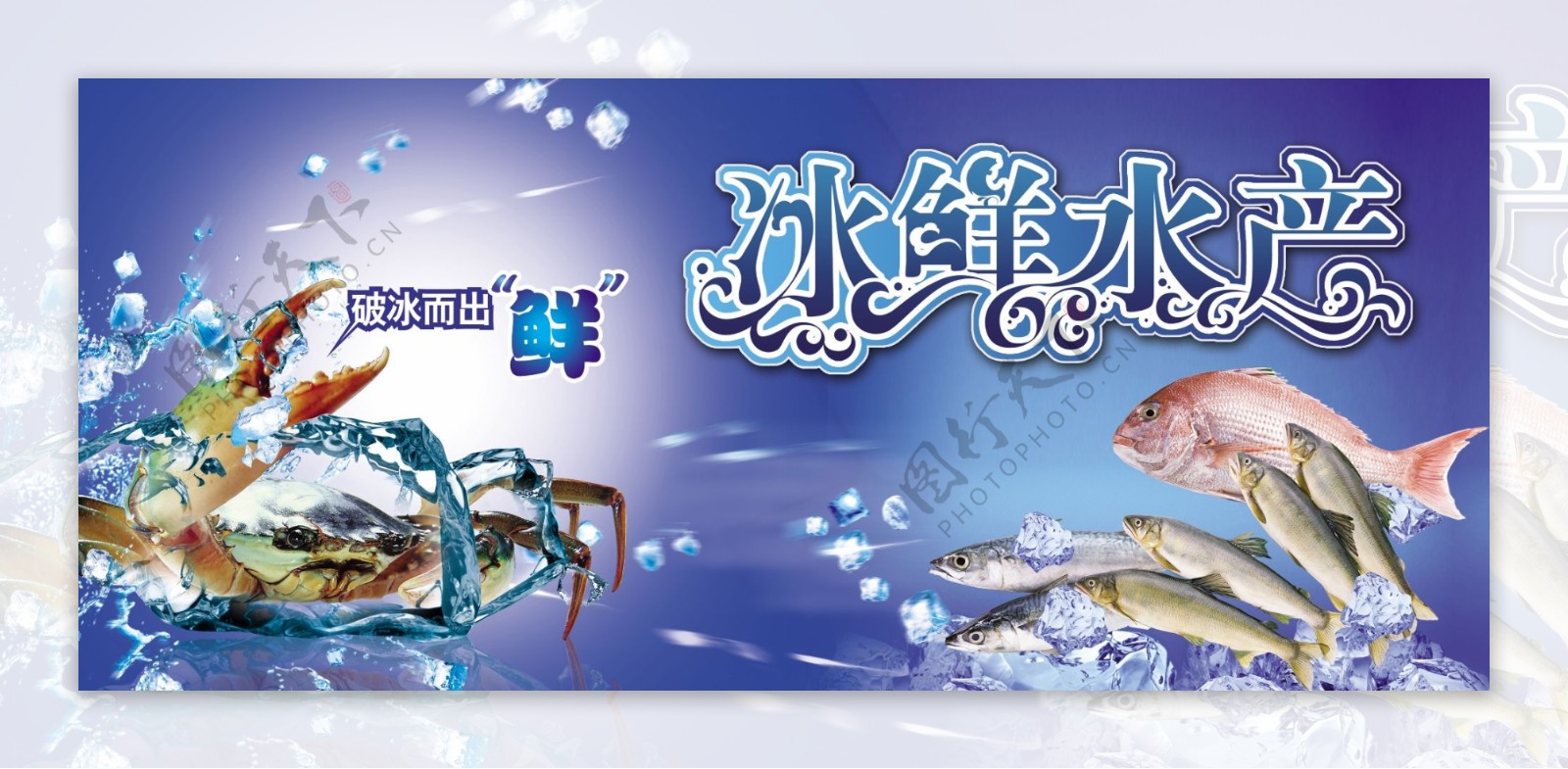海鲜水产品宣传广告图片