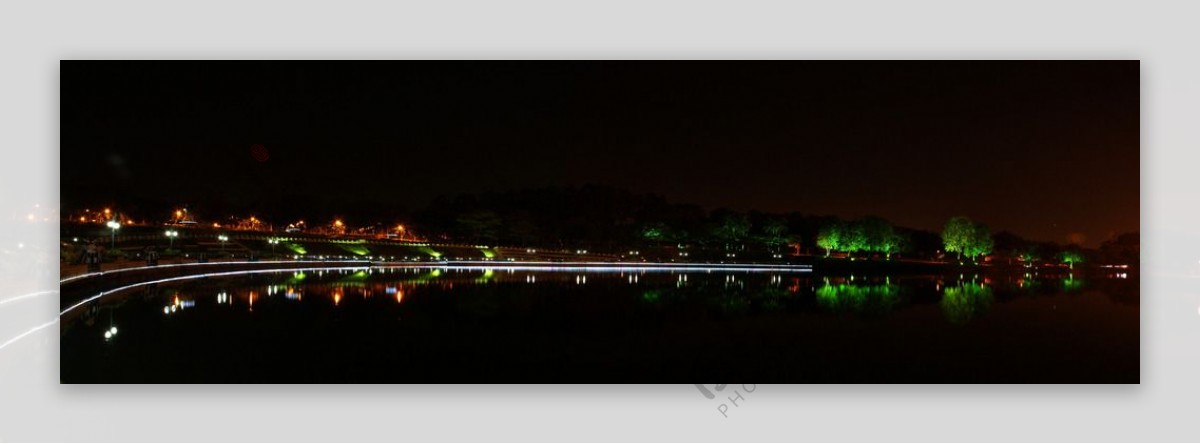 河边夜景图片