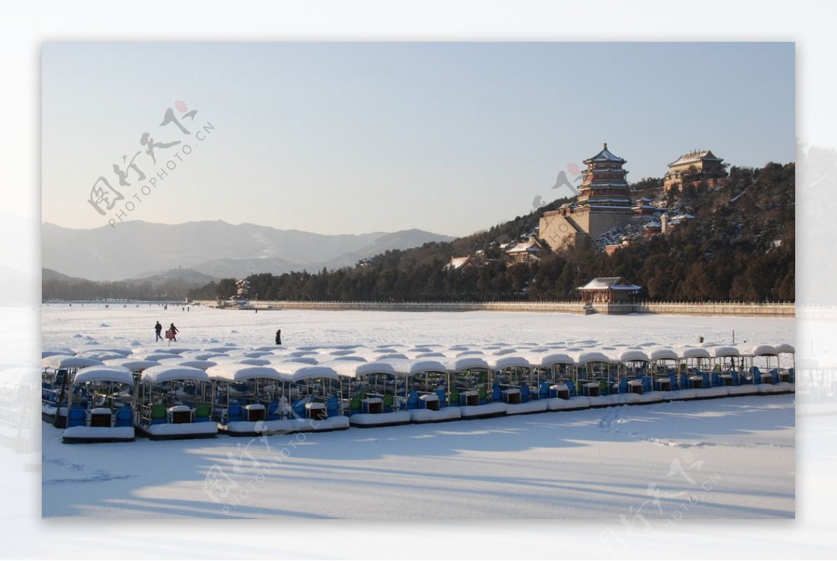 颐和园雪景图片