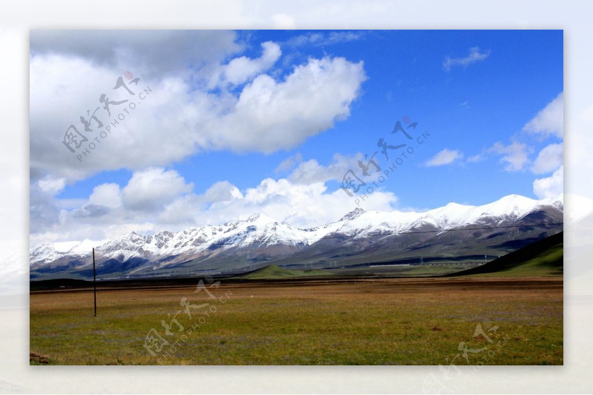 祁连山雪山草原图片