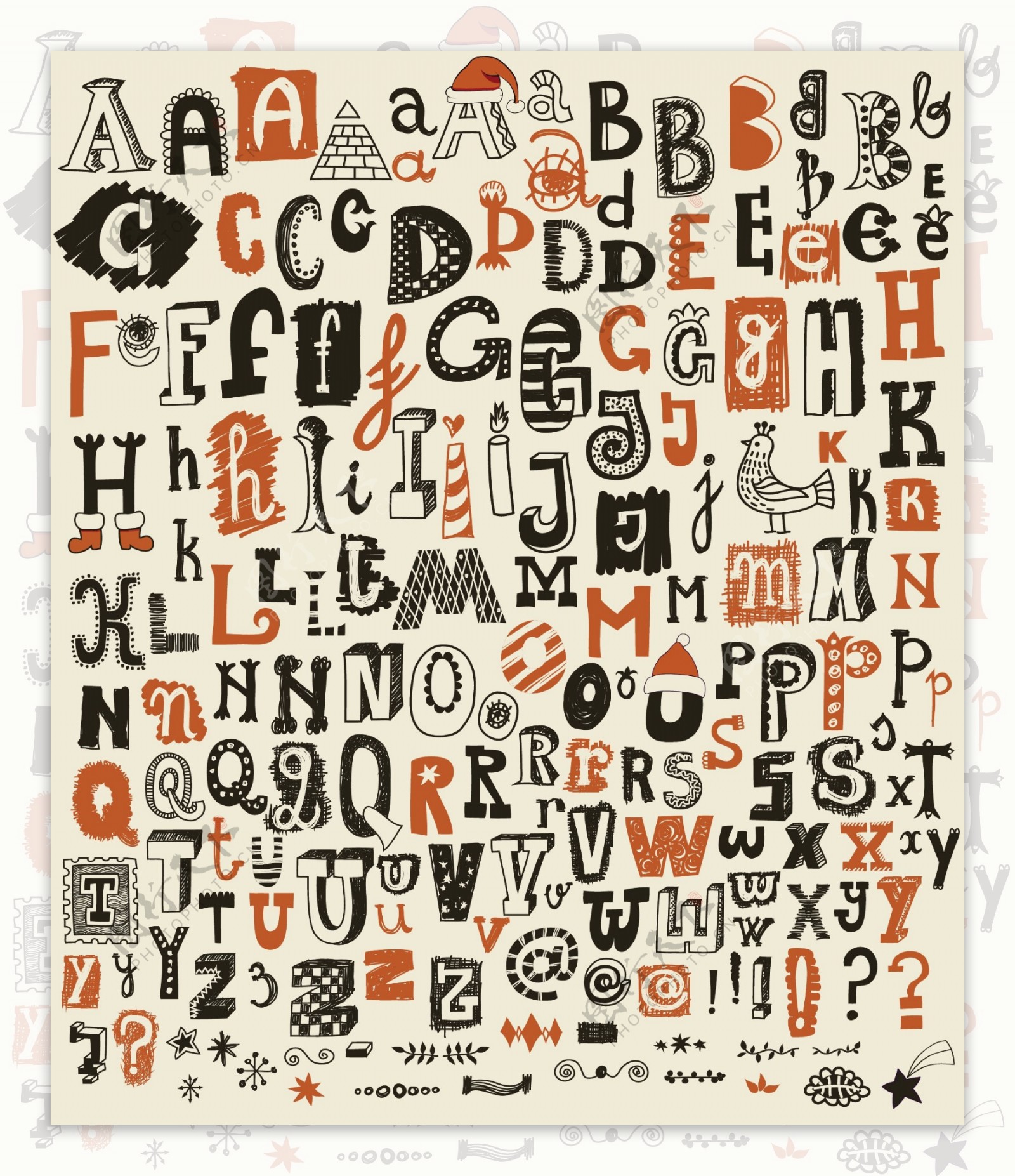英文字母字体设计图片