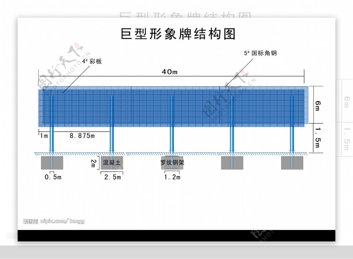 巨型广告牌结构图图片