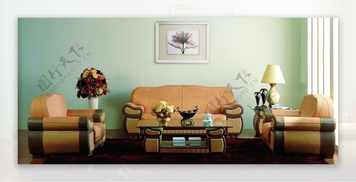 欧式沙发米奇黄图片