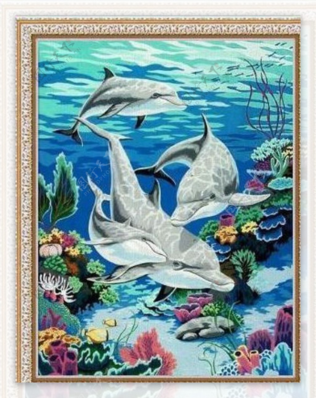 海豚之家数字油画图片