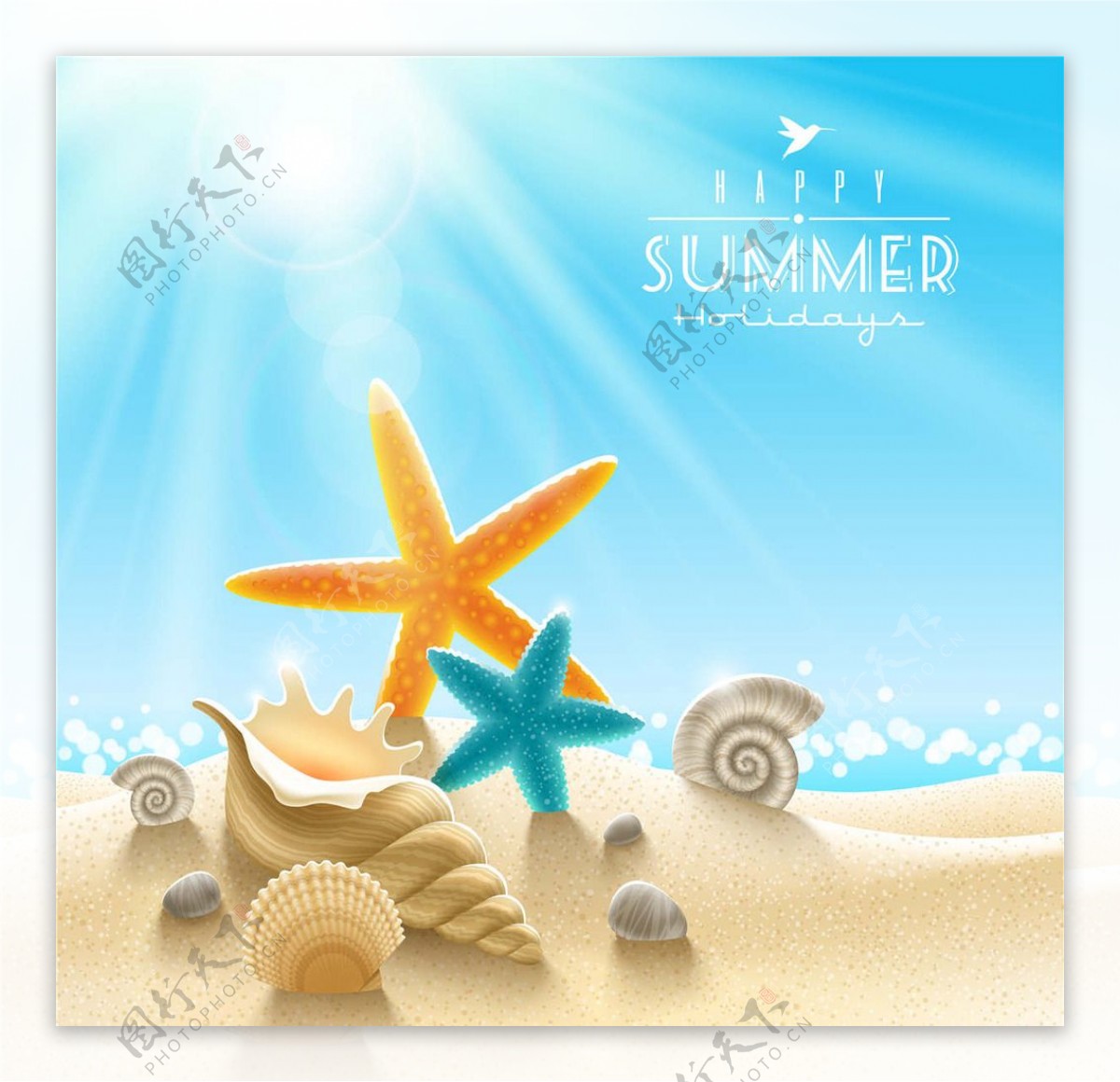 海星夏季旅游设计图片