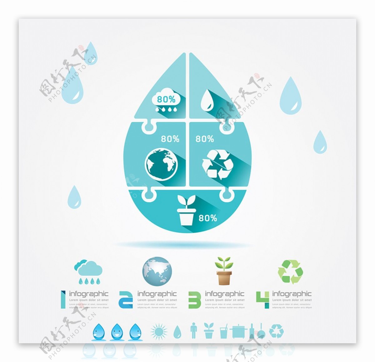 环保水滴图标图片