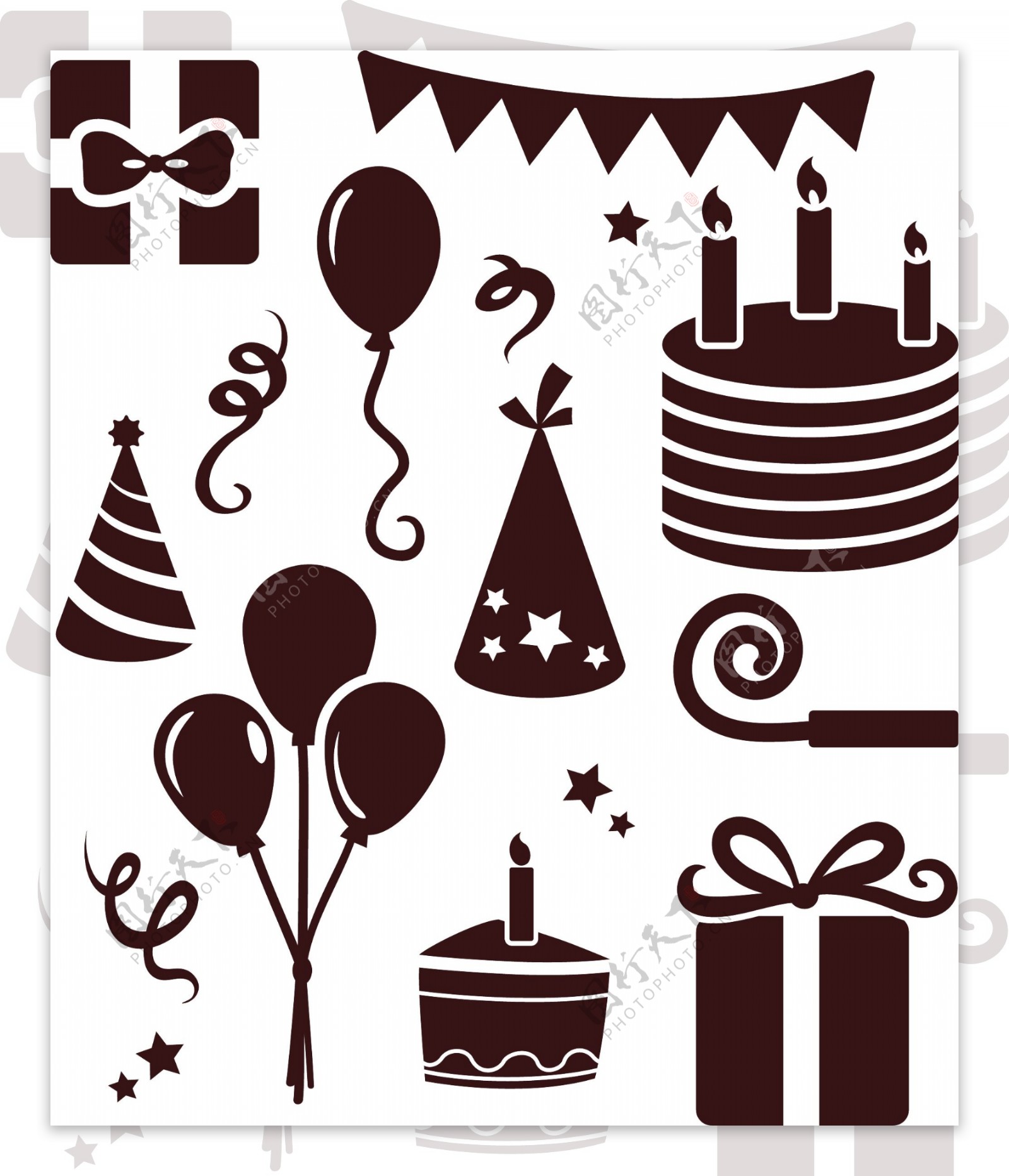 生日蛋糕图标ICON图片
