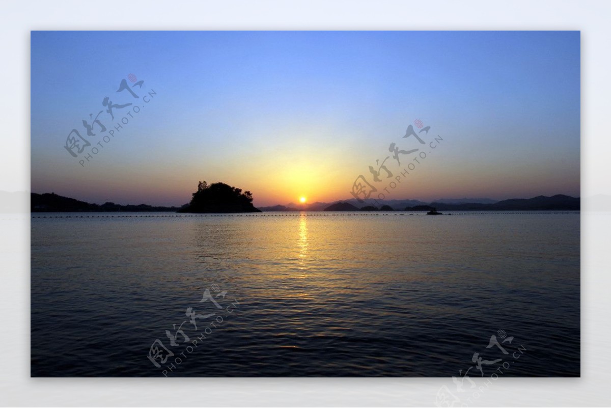 日落千岛湖图片