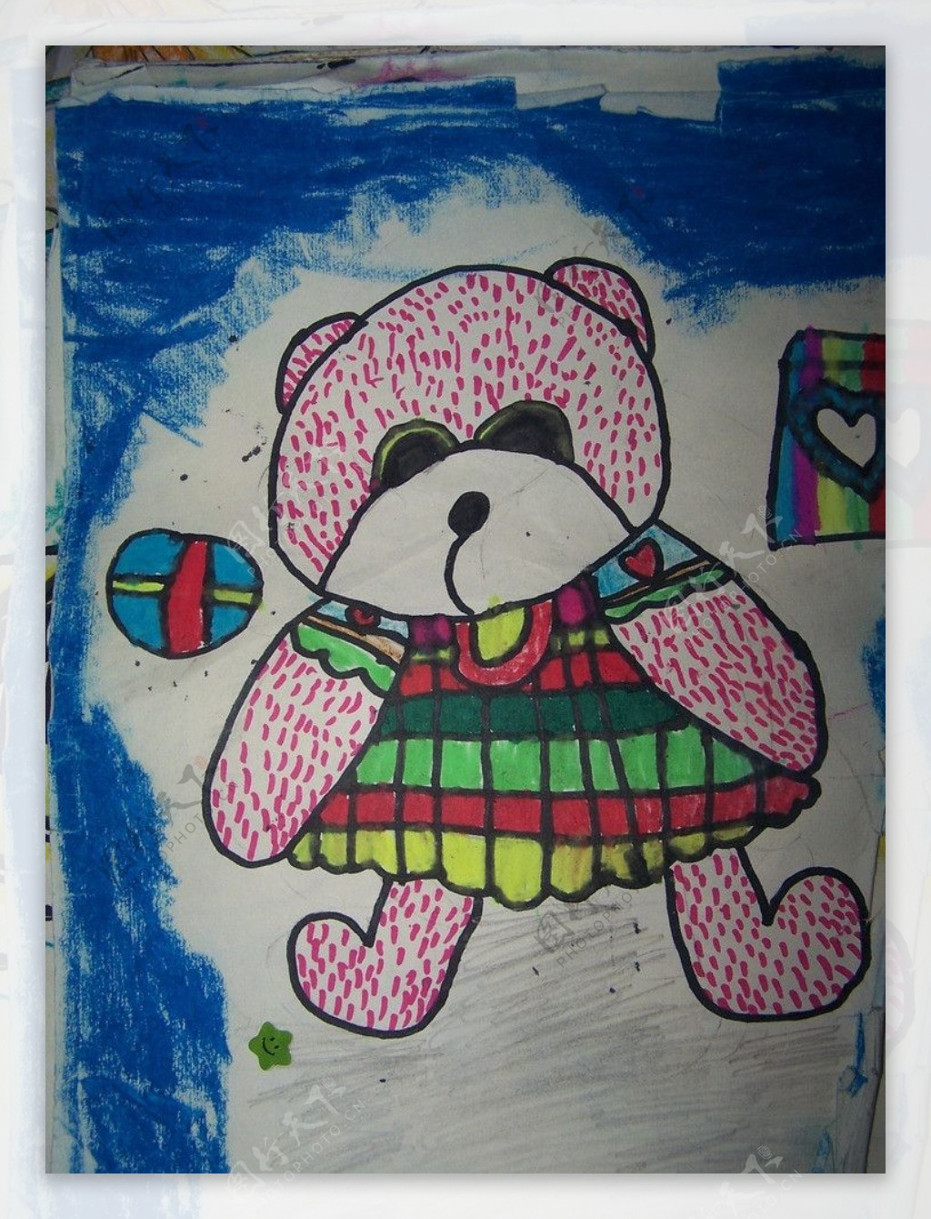儿童画小熊娃娃图片