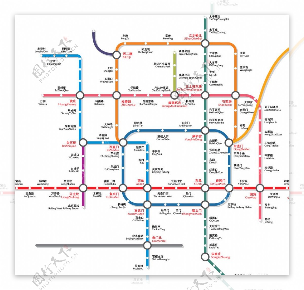 北京地铁线路图图片