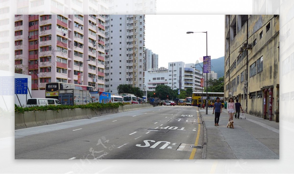 香港马路街景图片