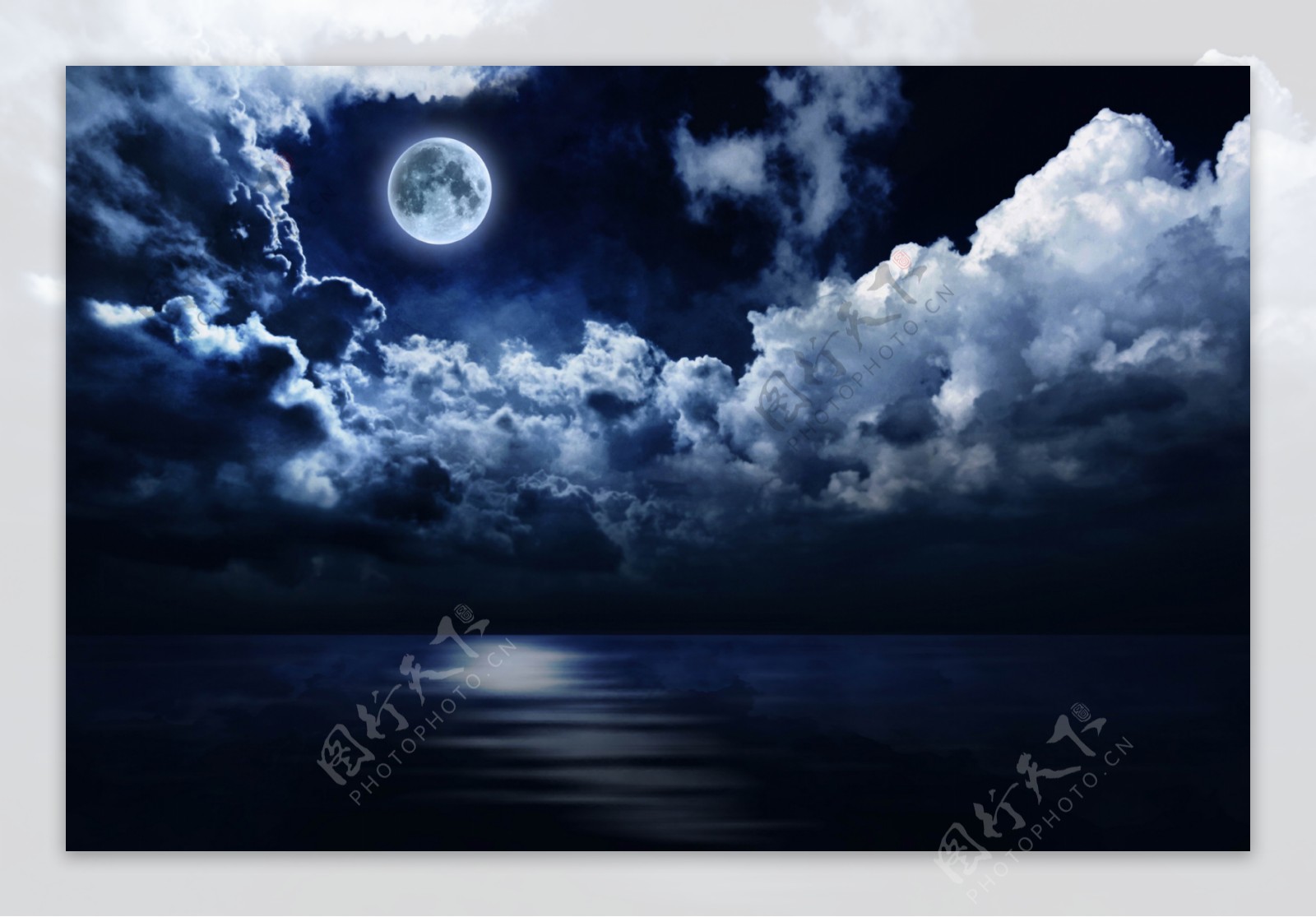 海上月夜图片