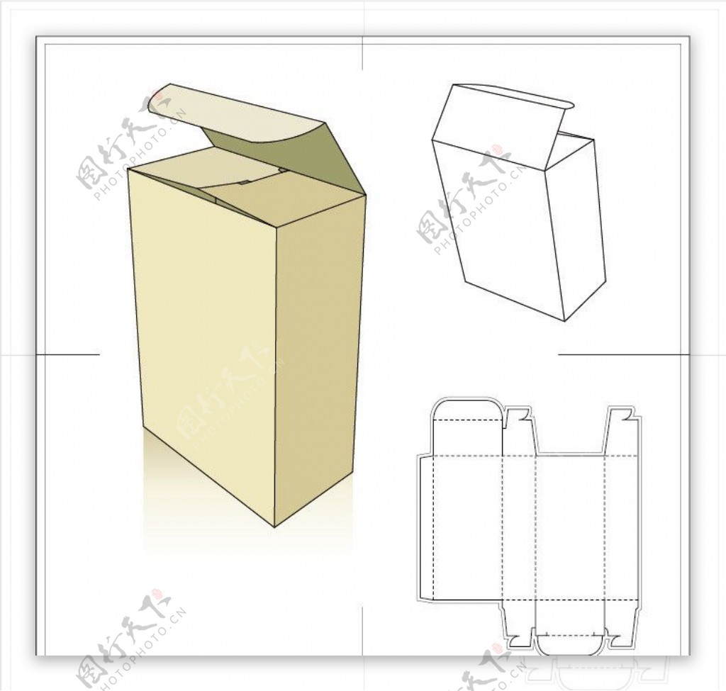 立方体包装盒图片