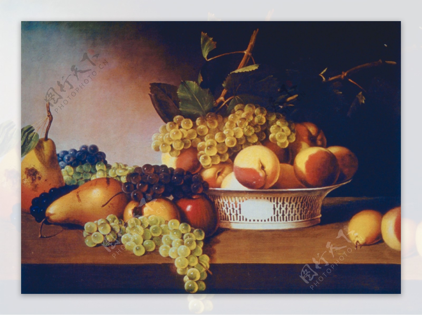 欧洲水果油画餐厅壁画图片