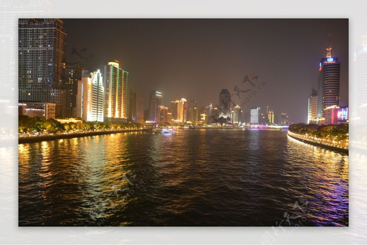 广州珠江两岸夜景图片