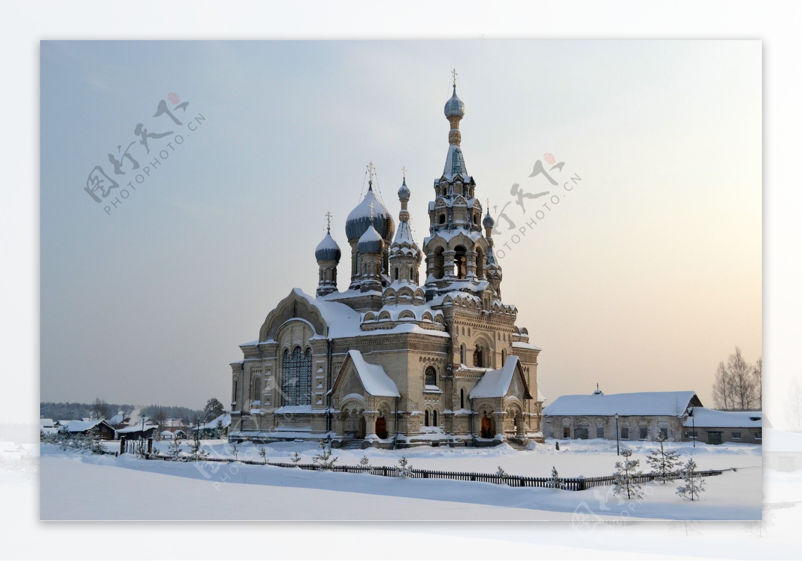 沙皇别墅雪景高清摄影图片