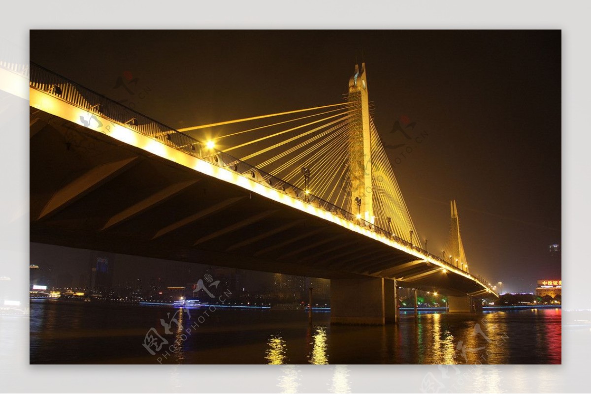城市大桥夜景风光图片