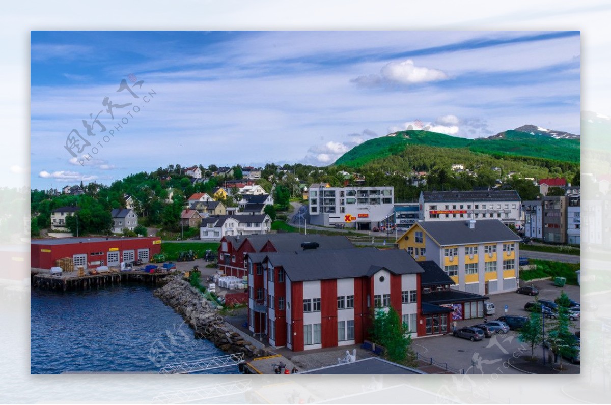 挪威芬斯内斯村庄摄影图片