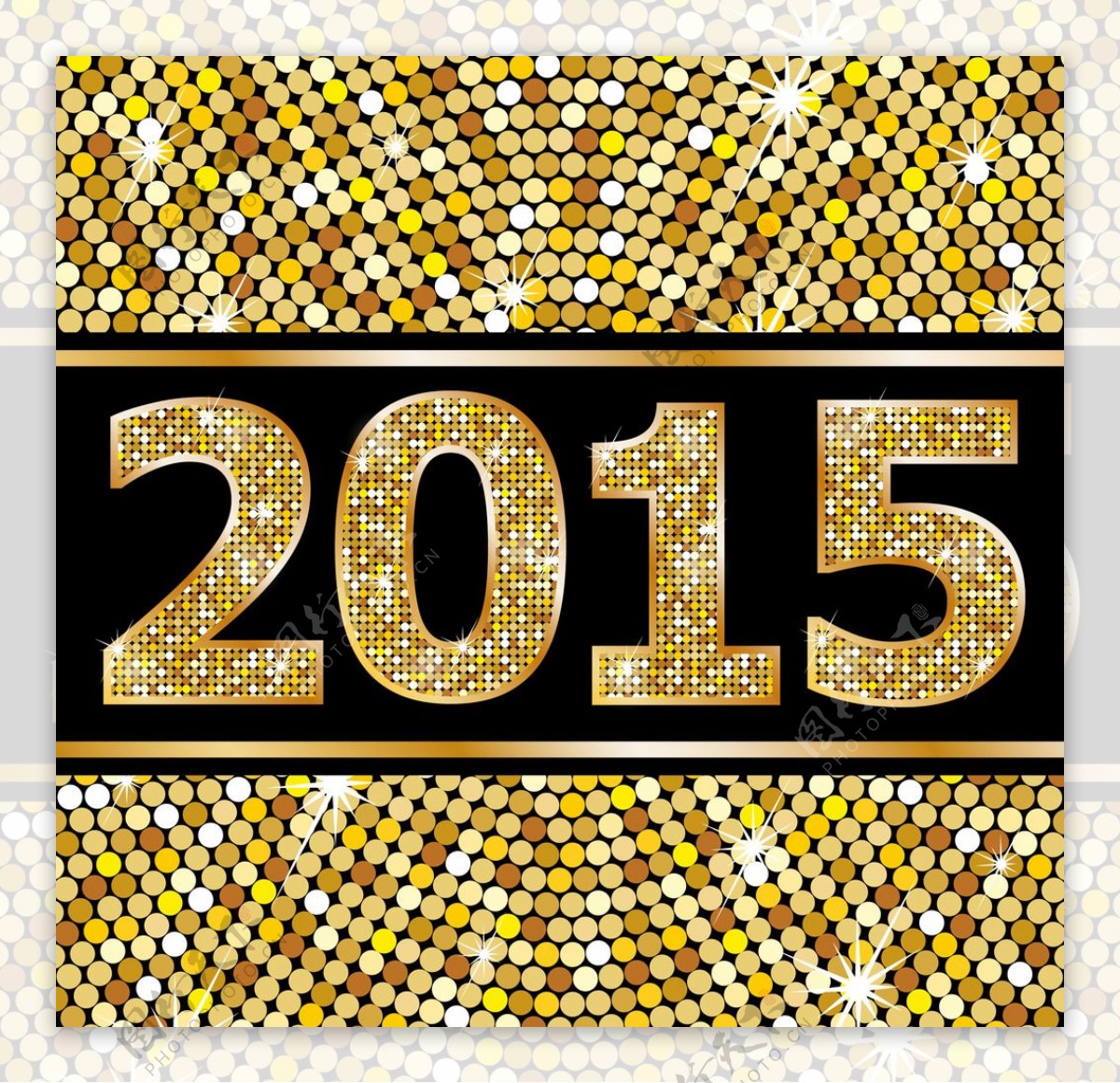 2015金色艺术字背景素图片