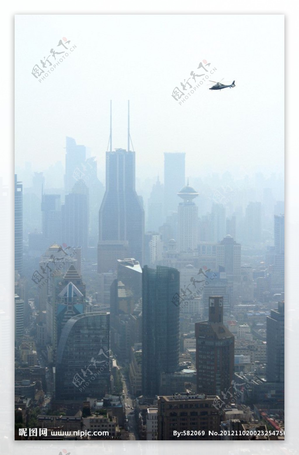 上海上空直升机图片