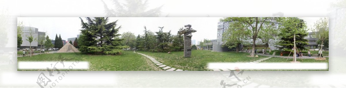 北京电影学院金字塔草坪360度全景图片