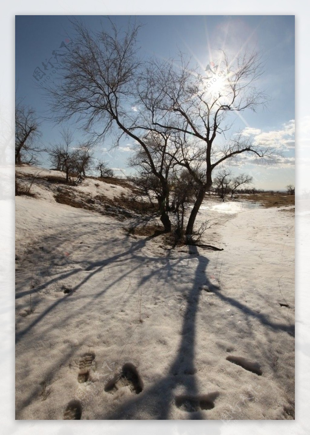 雪迹图片