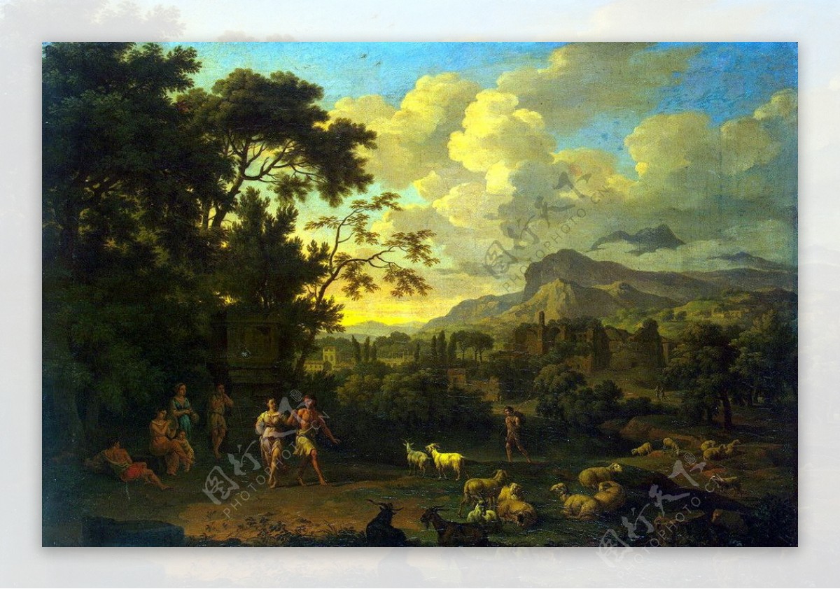 古典风景油画图片