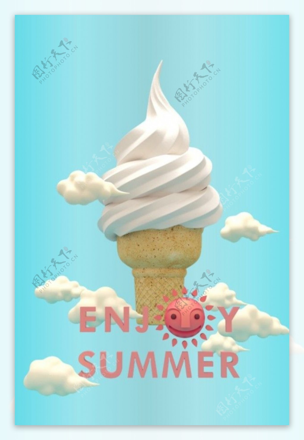 雪糕甜筒海报图片