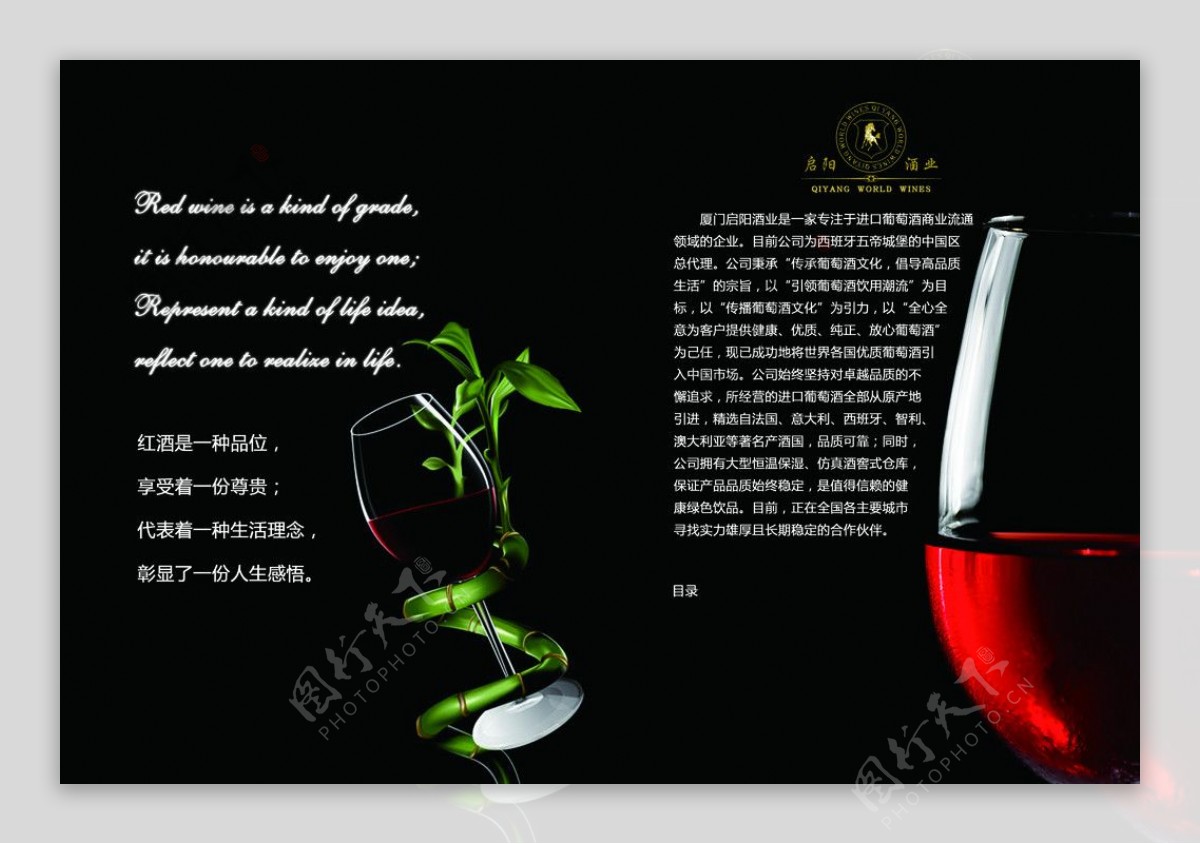 启阳酒业画册宣传广告设计图片