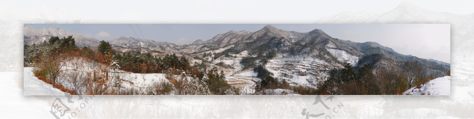 安徽金寨新安长岭雪景图片